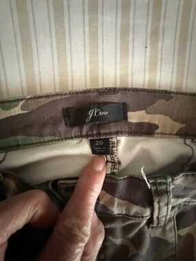 J. Crew Men’s Cargo Pants in Green/Brown Camo